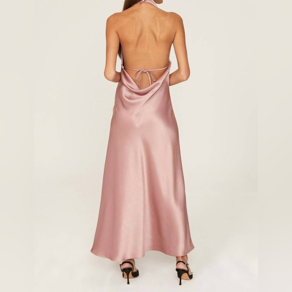 NWOT Vince Halterneck Maxi Dress with Pearl Closure and Open Back - Picture 5 of 15